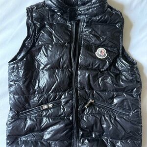 Moncler Shiny Black Kids Vest